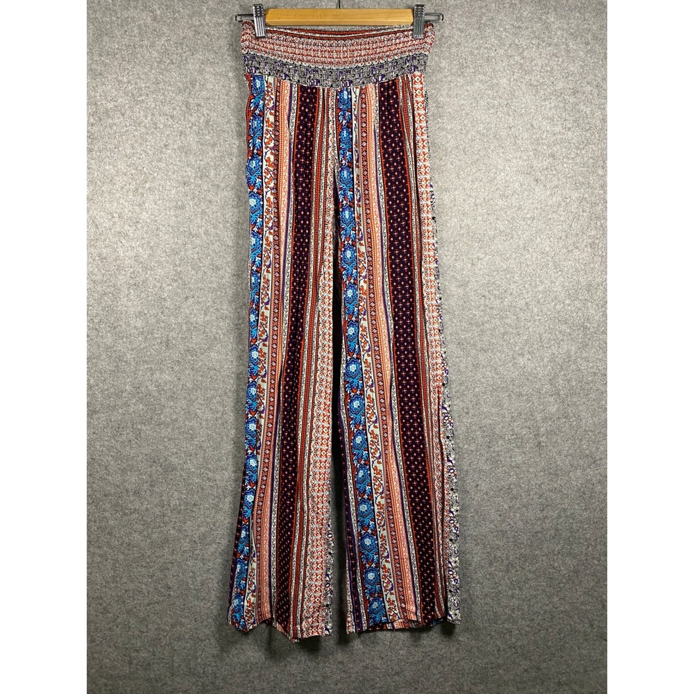 Joe B Joe Benbasset Boho Wide‎ Leg Palazzo Pants Multicolor Stripe XS C696433
